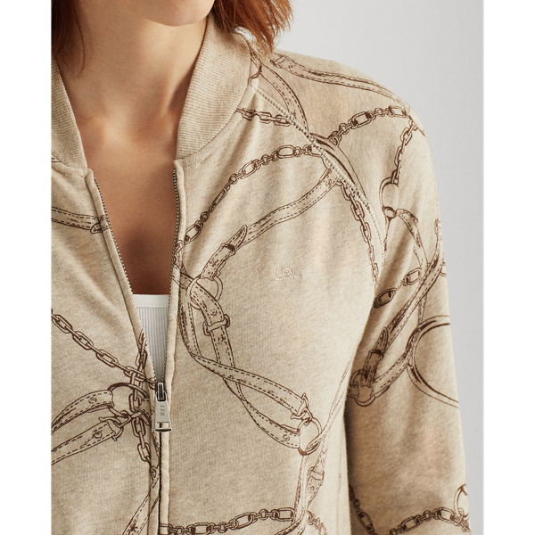 Farro Heather Multi Print Cotton Bomber Jacket Lauren 5