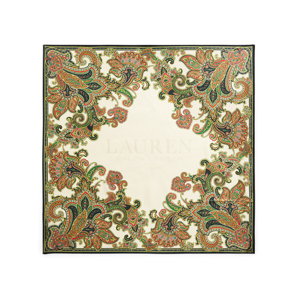 Mascarpone Cream Noa Square Silk Scarf Lauren 2