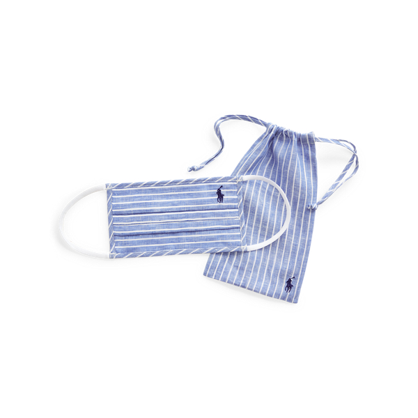 Polo Linen Cloth Mask Polo Ralph Lauren in 4367 Blue/White Stripe 2