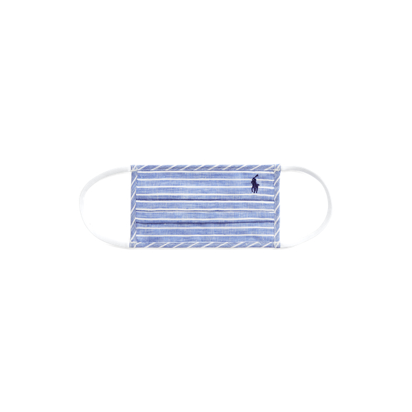4367 Blue/White Stripe Masque Polo en lin Polo Ralph Lauren 1