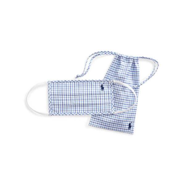 Mascherina Polo in cotone Polo Ralph Lauren in 3138 Cobalt Blue/Navy 2