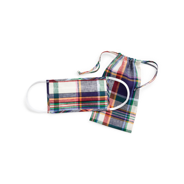 4568 White/Red Multi Polo Linen Cloth Mask Polo Ralph Lauren 2