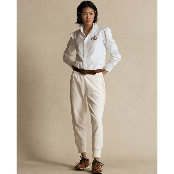 White Beaded-Monogram Oxford Shirt Polo Ralph Lauren 4