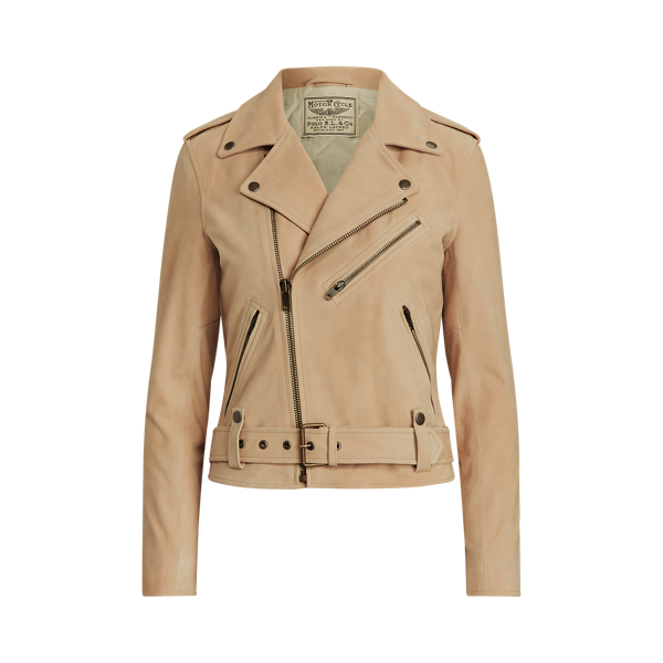 Sand Goat-Suede Moto Jacket Polo Ralph Lauren 2