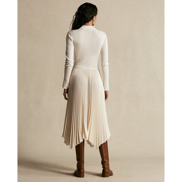 Clubhouse Cream Long-Sleeve Mockneck Dress Polo Ralph Lauren 5