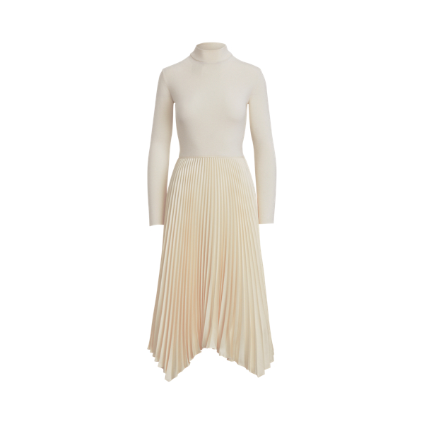 Clubhouse Cream Long-Sleeve Mockneck Dress Polo Ralph Lauren 2