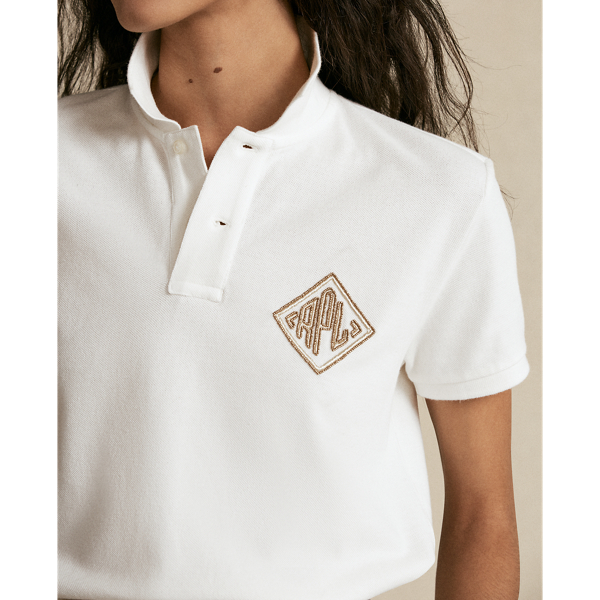 Deckwash White Beaded-Logo Polo Shirt Polo Ralph Lauren 6