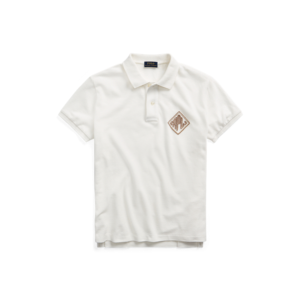 Deckwash White Beaded-Logo Polo Shirt Polo Ralph Lauren 2