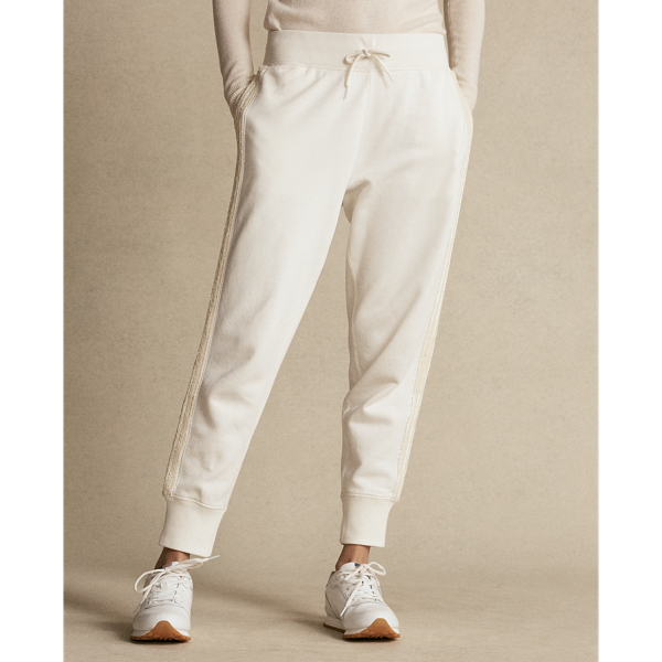Nevis Beaded-Trim Fleece Jogger Polo Ralph Lauren 4