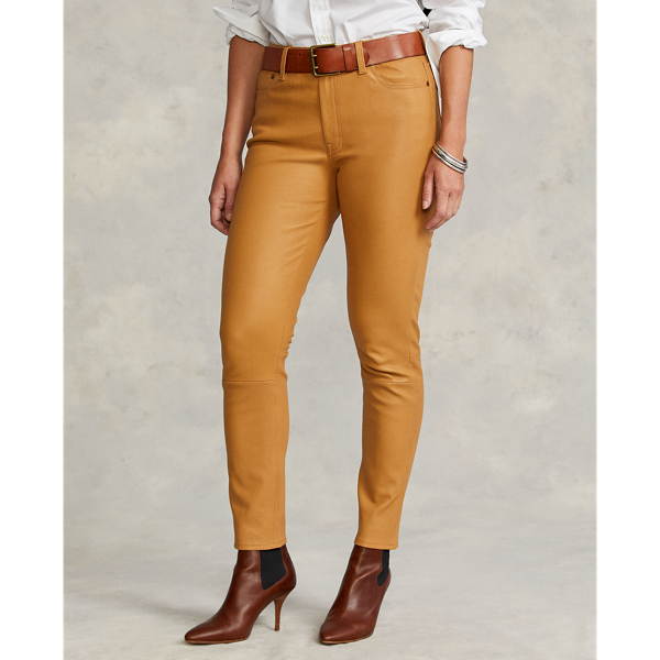 Saddle Lambskin Legging Polo Ralph Lauren 8