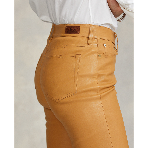 Saddle Lambskin Legging Polo Ralph Lauren 10