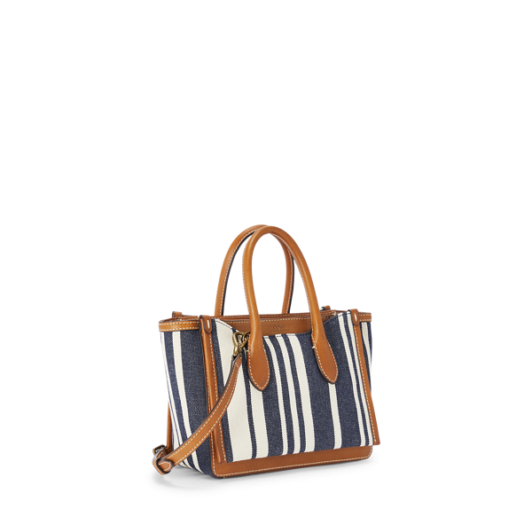Blue Multi Striped Canvas Mini Sloane Satchel Polo Ralph Lauren 2