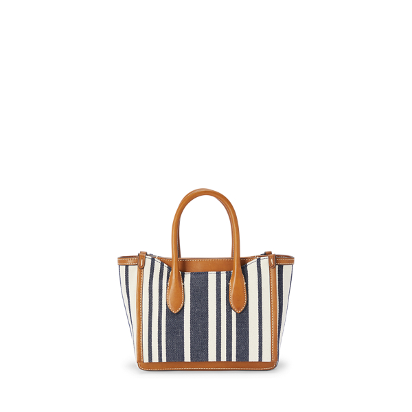 Blue Multi Striped Canvas Mini Sloane Satchel Polo Ralph Lauren 3