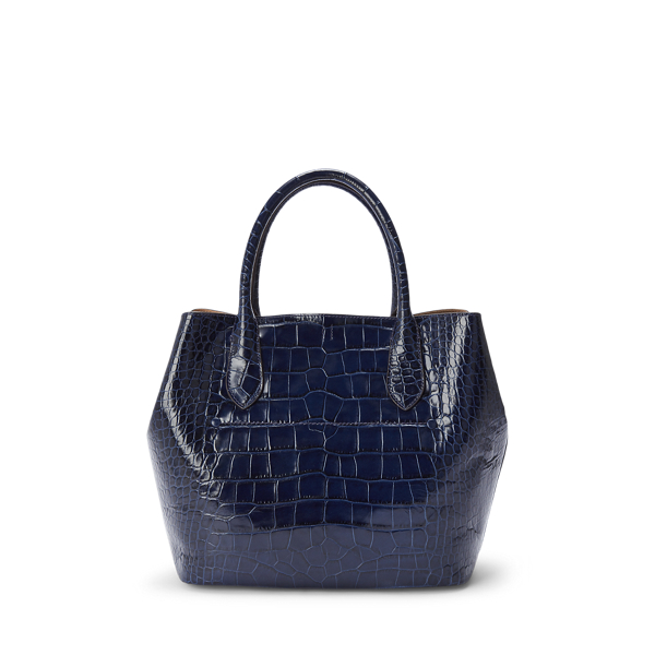 Navy Embossed Medium Bellport Tote Polo Ralph Lauren 3