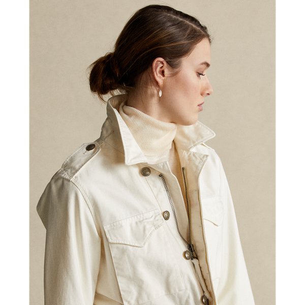 Clubhouse Cream Surplus Cotton Twill Jacket Polo Ralph Lauren 6