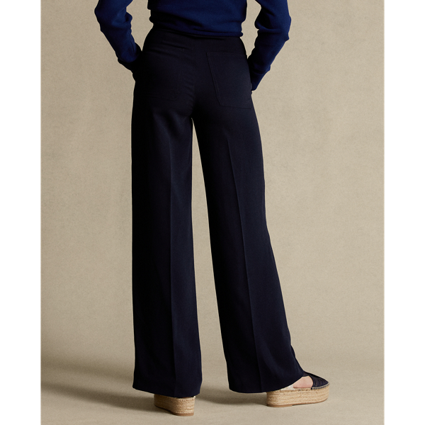 Ink Satin Wide-Leg Trouser Polo Ralph Lauren 6