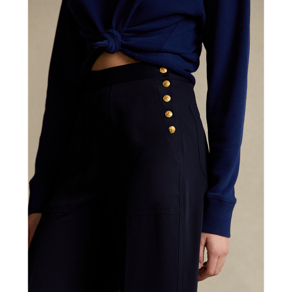 Ink Satin Wide-Leg Trouser Polo Ralph Lauren 7