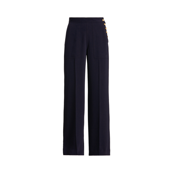 Ink Satin Wide-Leg Trouser Polo Ralph Lauren 2