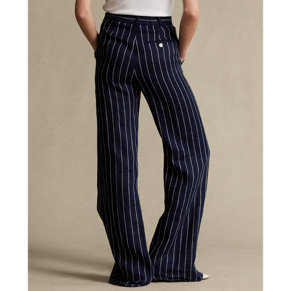 Navy/Cream Pinstripe Pinstripe Linen Trouser Polo Ralph Lauren 6