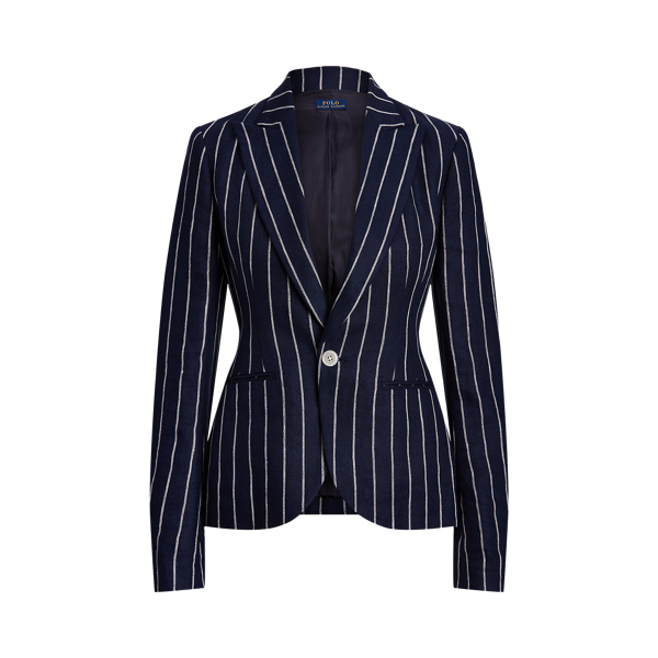 Navy/Cream Pinstripe Pinstripe Linen Blazer Polo Ralph Lauren 2