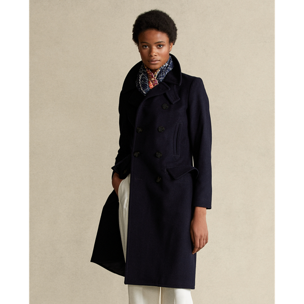 Ink Wool-Cashmere Double-Breasted Coat Polo Ralph Lauren 4