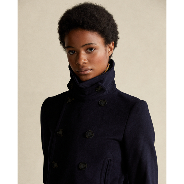 Ink Wool-Cashmere Double-Breasted Coat Polo Ralph Lauren 6
