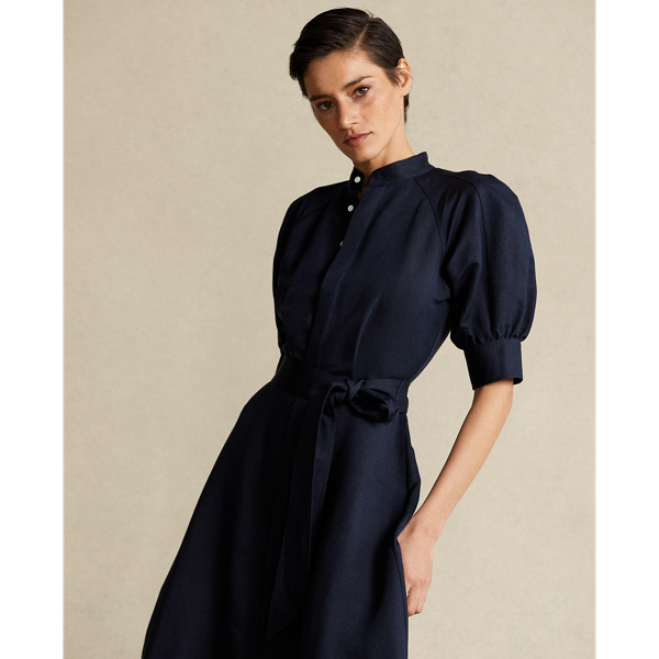 Worth Navy Silk A-Line Dress Polo Ralph Lauren 4