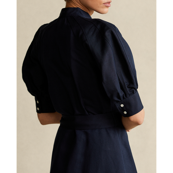 Worth Navy Silk A-Line Dress Polo Ralph Lauren 6