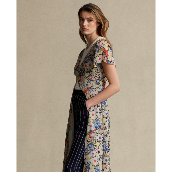 Hampton Floral Floral V-Neck Dress Polo Ralph Lauren 5