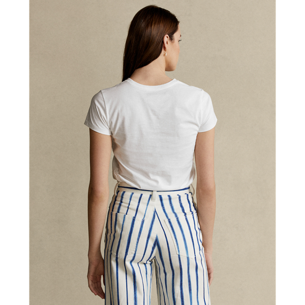 White Graphic Logo Cotton Tee Polo Ralph Lauren 5