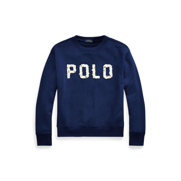 Holiday Navy Seashell Logo Fleece Sweatshirt Polo Ralph Lauren 2