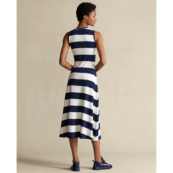 Holiday Navy/Nevis Striped Sleeveless Dress Polo Ralph Lauren 5