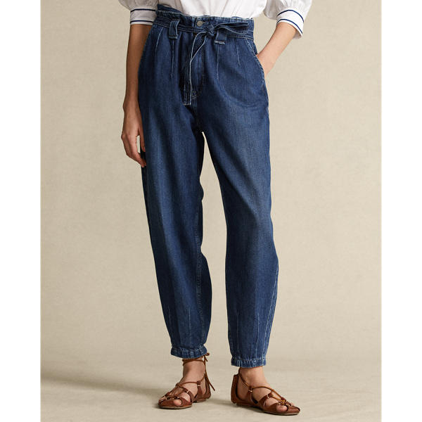 Medium Indigo Belted Denim Trouser Polo Ralph Lauren 4