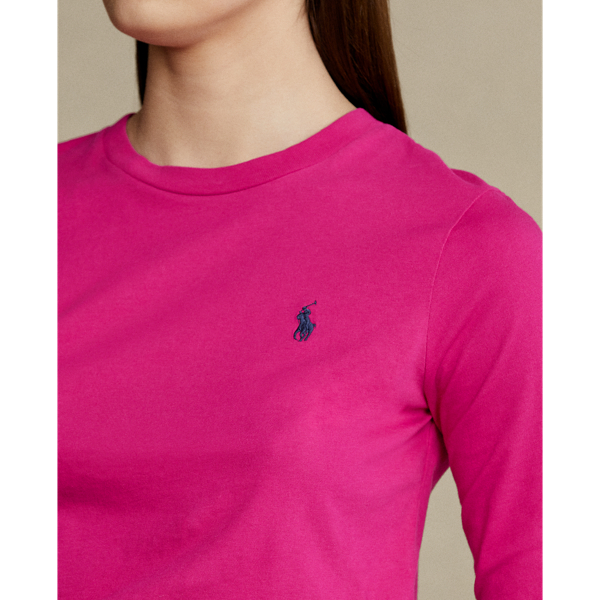Sport Pink Jersey Long-Sleeve Shirt Polo Ralph Lauren 6