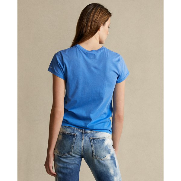 Colby Blue RL Cotton Jersey Crewneck Tee Polo Ralph Lauren 5