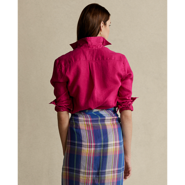 Sport Pink Relaxed Fit Linen Shirt Polo Ralph Lauren 5