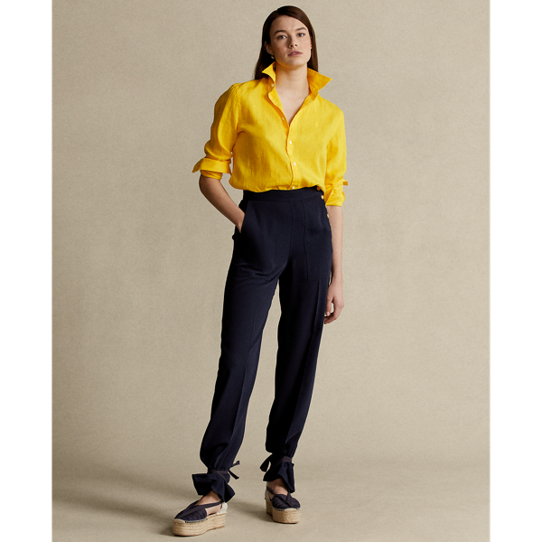 University Yellow Relaxed Fit Linen Shirt Polo Ralph Lauren 4