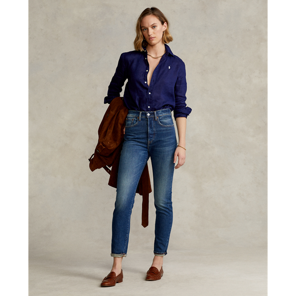 Camicia in lino Relaxed-Fit Polo Ralph Lauren in Navy 4