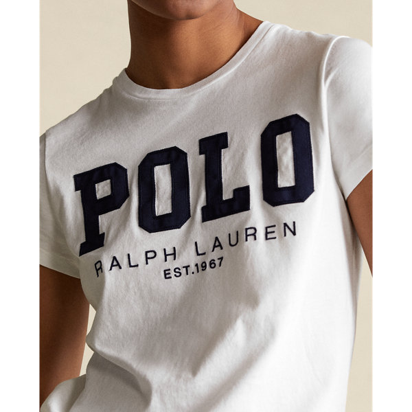 White Polo Logo Cotton Jersey Tee Polo Ralph Lauren 6