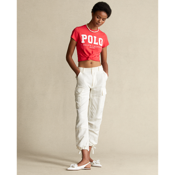 Bright Hibiscus Polo Logo Cotton Jersey Tee Polo Ralph Lauren 4