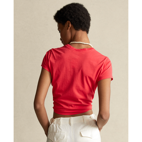 Bright Hibiscus Polo Logo Cotton Jersey Tee Polo Ralph Lauren 5