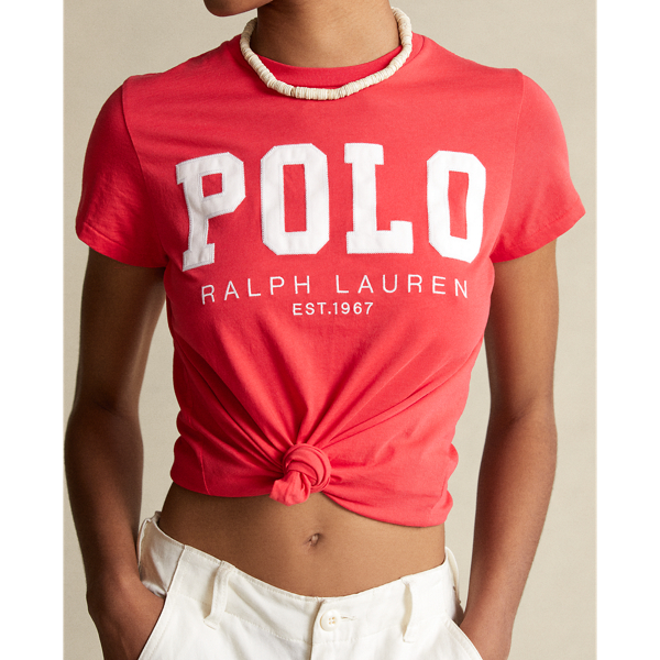 Bright Hibiscus Polo Logo Cotton Jersey Tee Polo Ralph Lauren 6