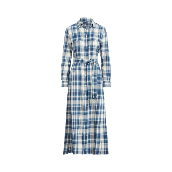 Plaid Cotton Shirtdress