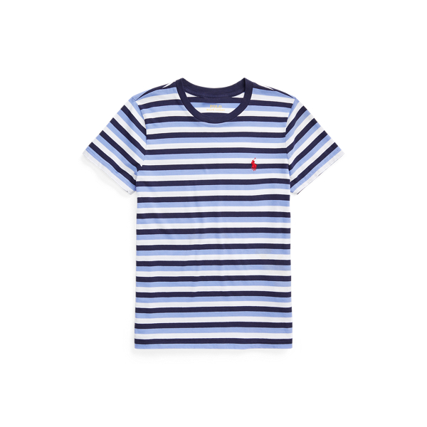 Blue/Navy/White Striped Cotton Tee Polo Ralph Lauren 2