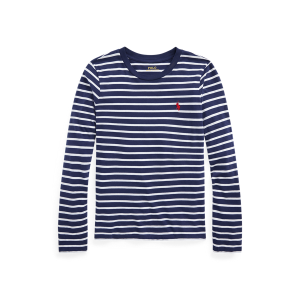New Classic Navy/White Striped Cotton Shirt Polo Ralph Lauren 2