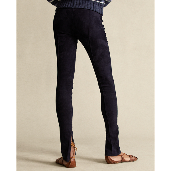 Collection Navy Lamb-Suede Skinny Trouser Polo Ralph Lauren 5