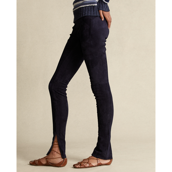 Collection Navy Lamb-Suede Skinny Trouser Polo Ralph Lauren 6