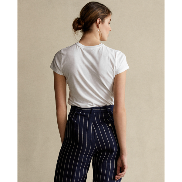 White Logo Cotton Tee Polo Ralph Lauren 6