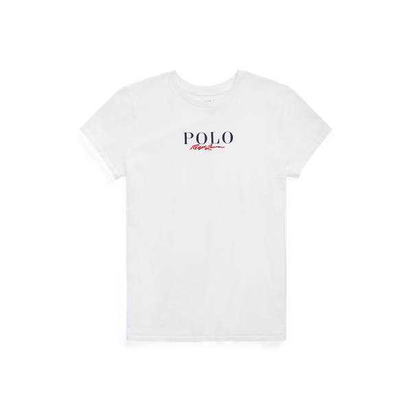 White Logo Cotton Tee Polo Ralph Lauren 2