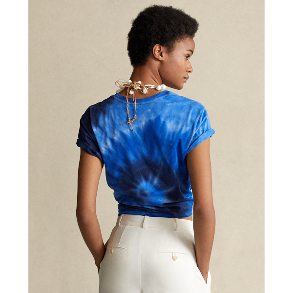 Blue Ocean Spiral Big Fit Tie-Dye Tee Polo Ralph Lauren 5